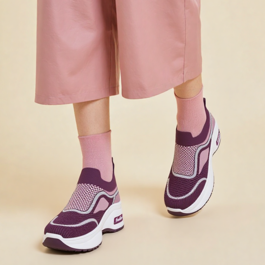 OCW Women Orthopedic Shoes Breathable Comfy Mesh Arch-support Slip-on Casual Jogging