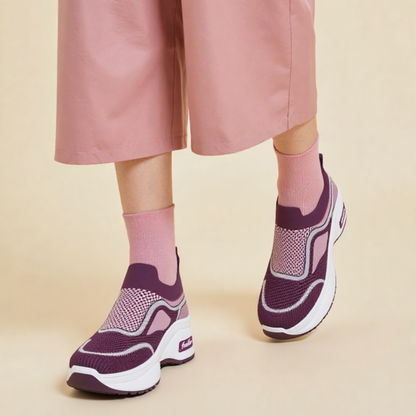 OCW Women Orthopedic Shoes Breathable Comfy Mesh Arch-support Slip-on Casual Jogging