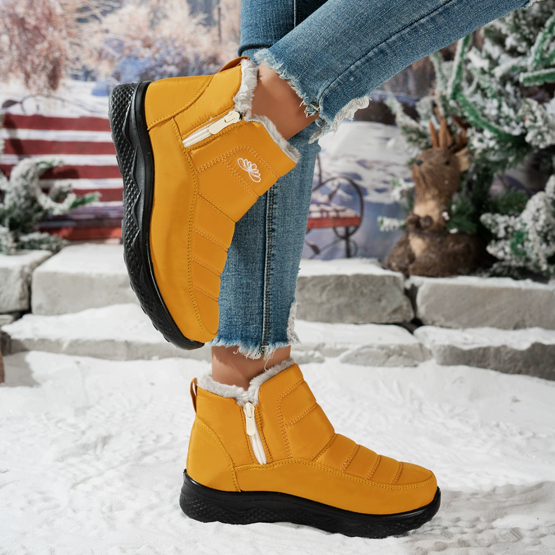 OCW Women Orthopedic Boots Waterproof Insulated Fur Comfortable Non-skid Ankle Snow Boots