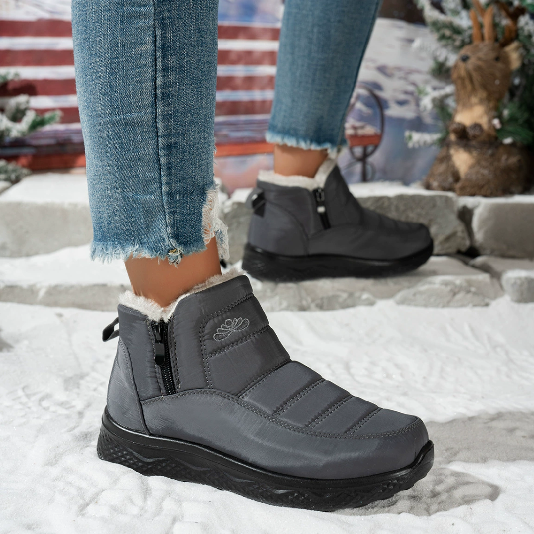 OCW Women Orthopedic Boots Waterproof Insulated Fur Comfortable Non-skid Ankle Snow Boots