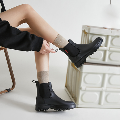 OCW Women Rain Boots Waterproof Chelsea Comfortable Ankle Stylish Non-slip Walking