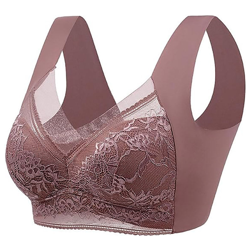 OCW Bras Wireless Full Coverage Lace Push-Up Plus Size