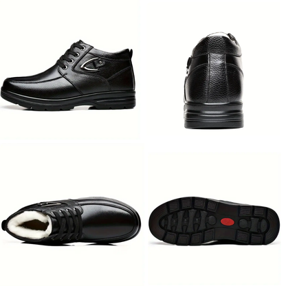 OCW Men Orthopedic Boots Warm Comfortable Waterproof Leather Ankle Winter Walking