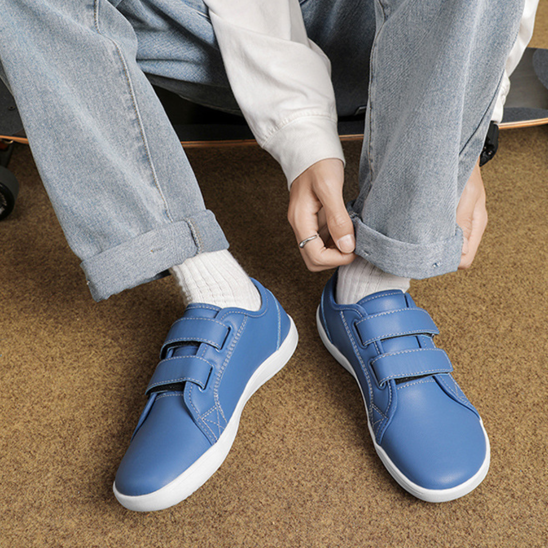 OCW Men Barefoot Shoes Waterproof Leather Zero Drop Walking Shoes Wide Toe Box Minimalist