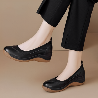 OCW Women Orthopedic Shoes Arch-support Comfortable Hands-free Graceful Leather Dress Shoes