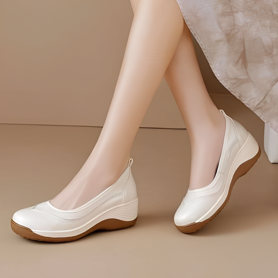 OCW Women Orthopedic Shoes Arch-support Comfortable Hands-free Graceful Leather Dress Shoes