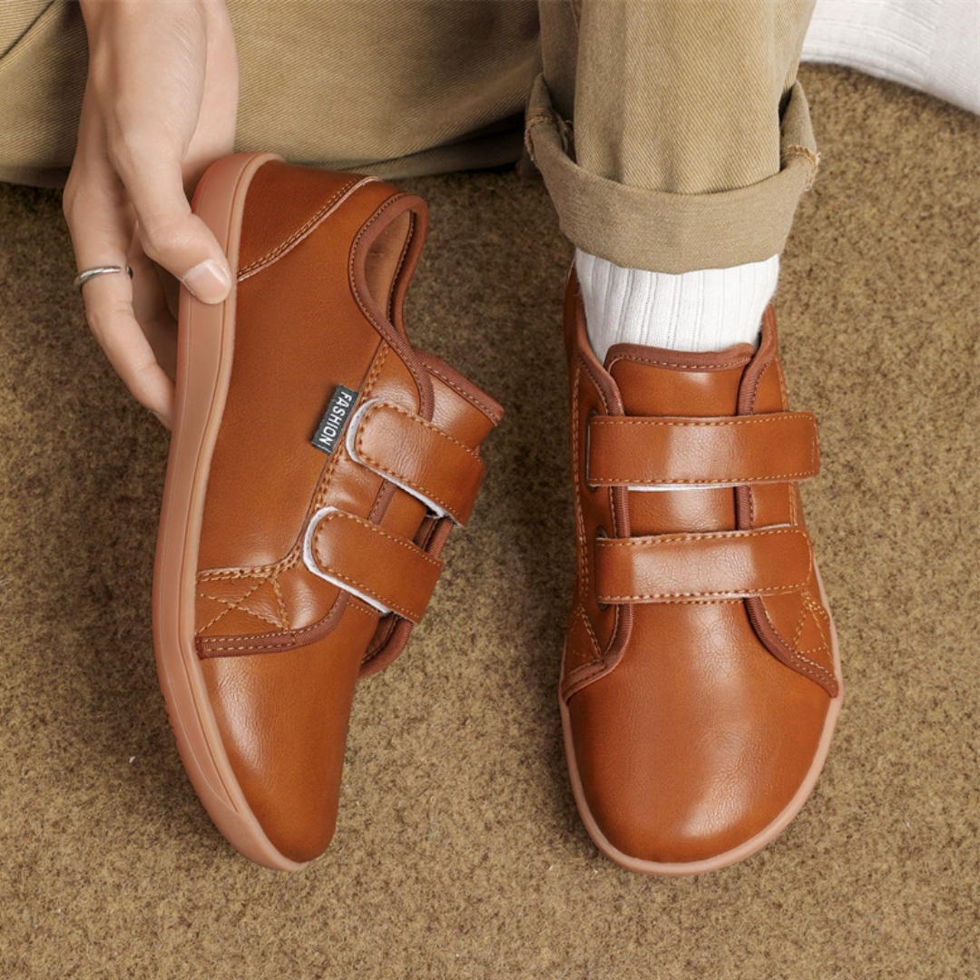 OCW Men Barefoot Shoes Waterproof Leather Zero Drop Walking Shoes Wide Toe Box Minimalist