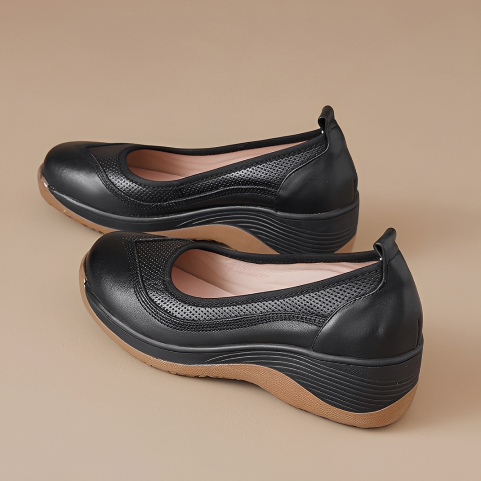 OCW Women Orthopedic Shoes Arch-support Comfortable Hands-free Graceful Leather Dress Shoes