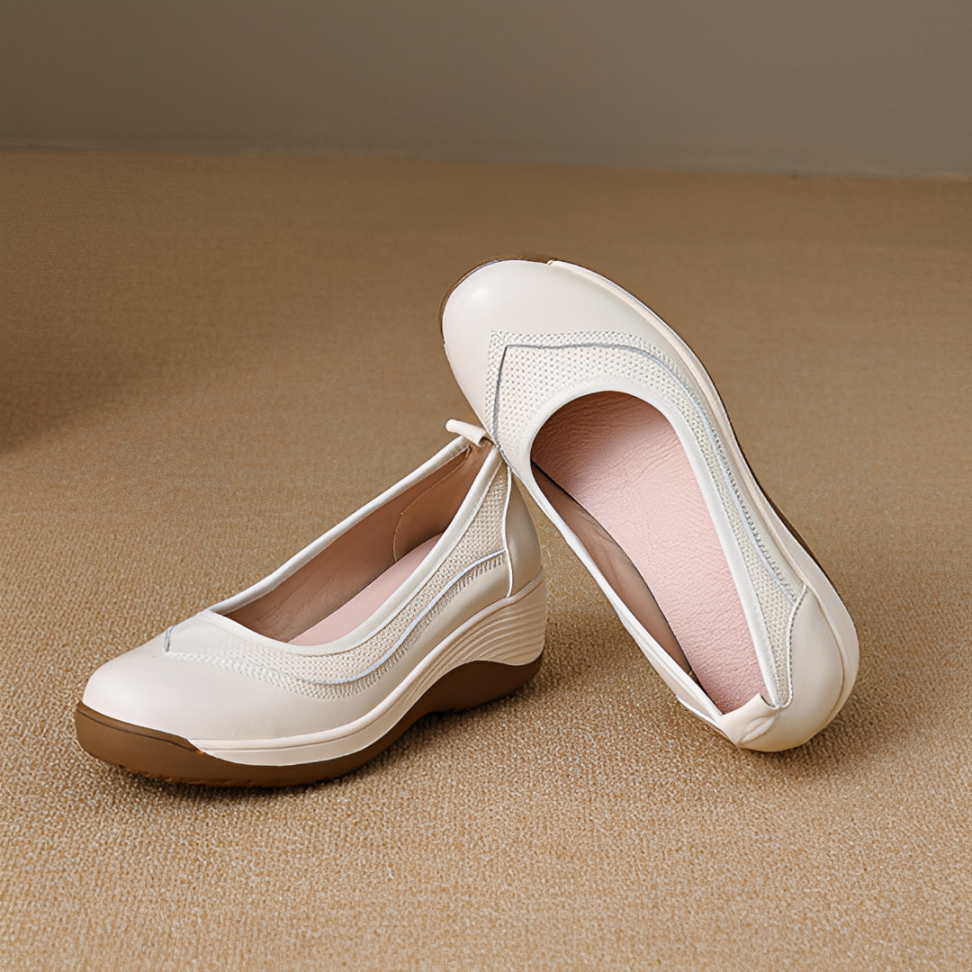 OCW Women Orthopedic Shoes Arch-support Comfortable Hands-free Graceful Leather Dress Shoes