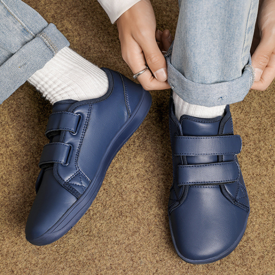 OCW Men Barefoot Shoes Waterproof Leather Zero Drop Walking Shoes Wide Toe Box Minimalist