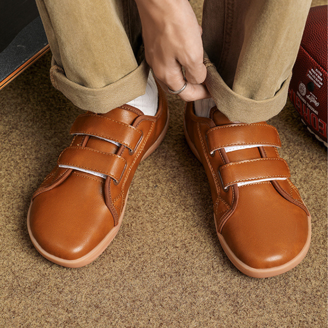 OCW Men Barefoot Shoes Waterproof Leather Zero Drop Walking Shoes Wide Toe Box Minimalist