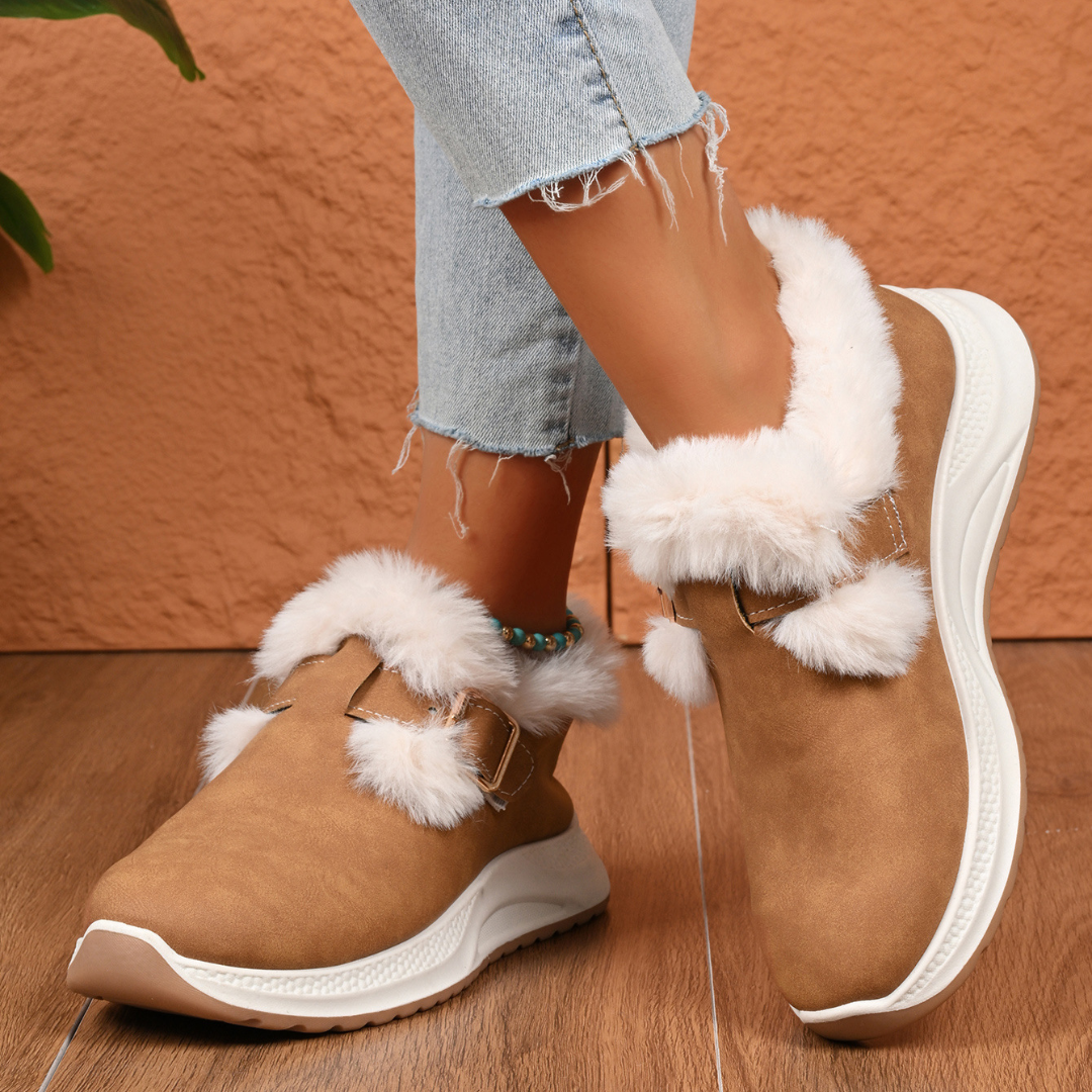 OCW Women Orthopedic Boots Warm Fur Arch-support Casual Winter Walking Sneakers