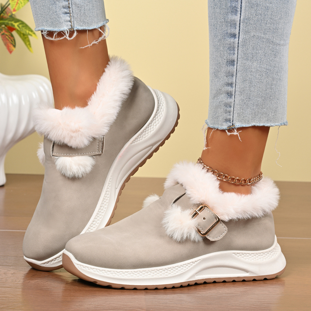 OCW Women Orthopedic Boots Warm Fur Arch-support Casual Winter Walking Sneakers