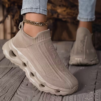 OCW Women Orthopedic Shoes Breathable Mesh Arch-support Sock Sole Slip-on Casual Walking