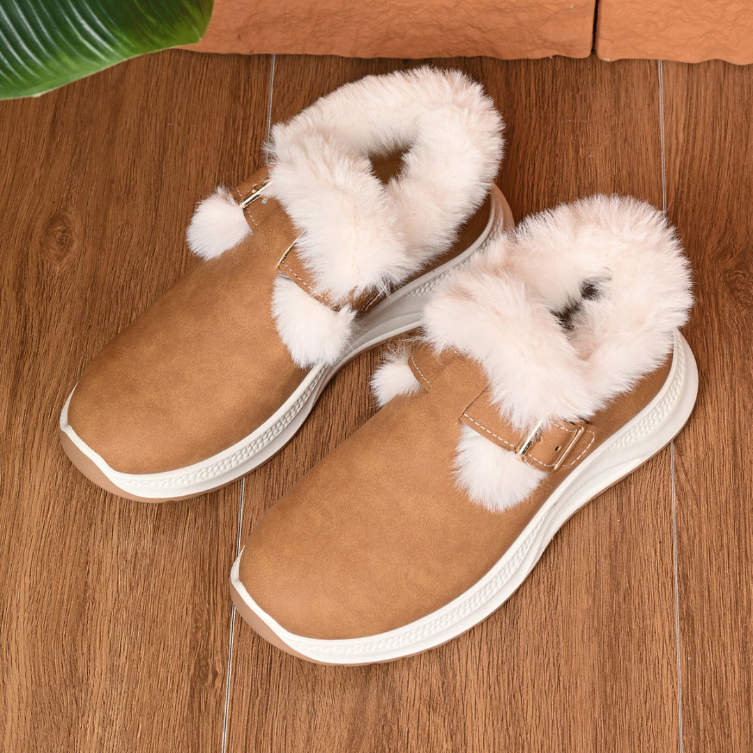 OCW Women Orthopedic Boots Warm Fur Arch-support Casual Winter Walking Sneakers