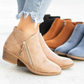 OCW Orthopedic Women Boots Arch Support Warm Suede Leather Ankle Boots