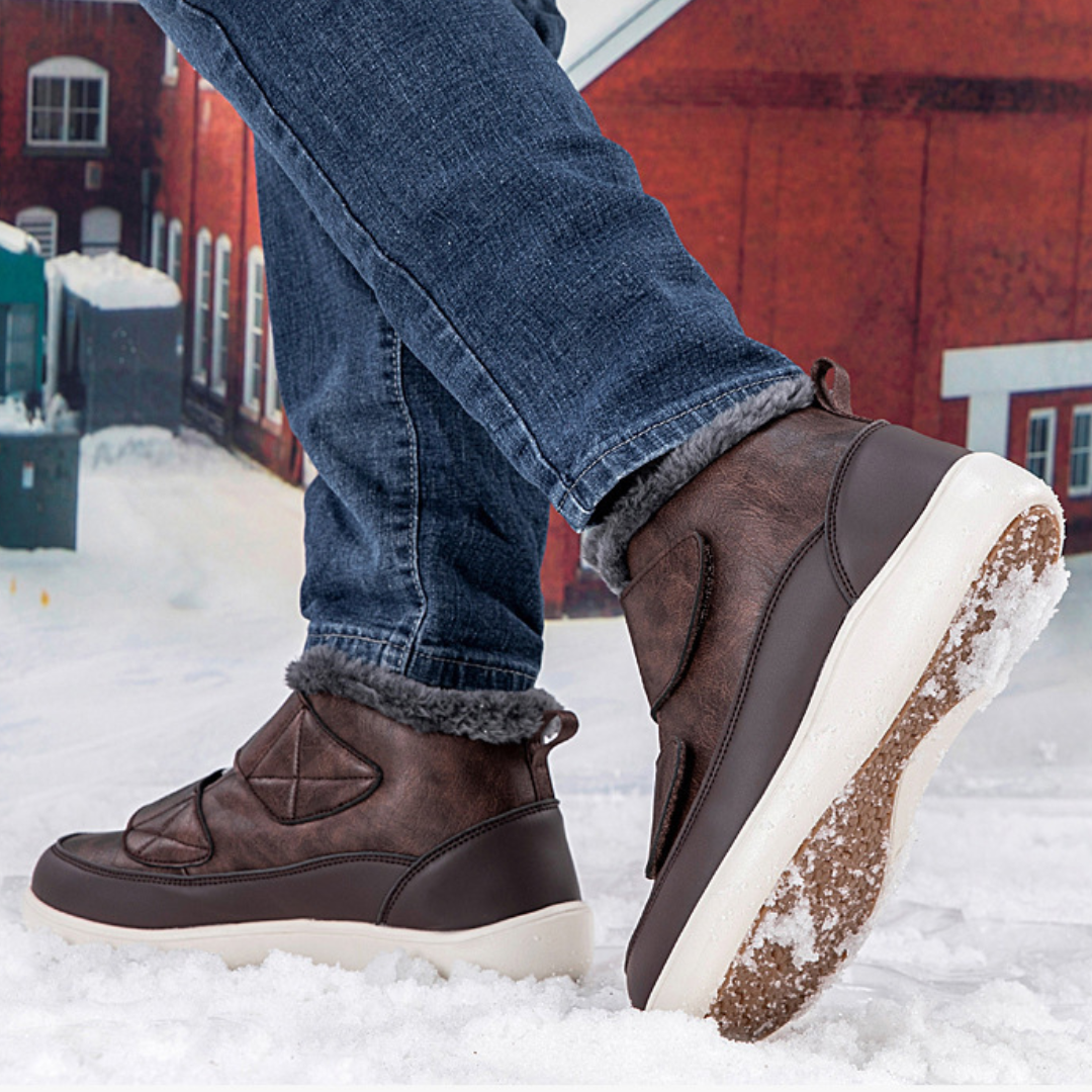 OCW Women Orthopedic Shoes Insulated Water-resistant Leather Comfortable Winter Walking