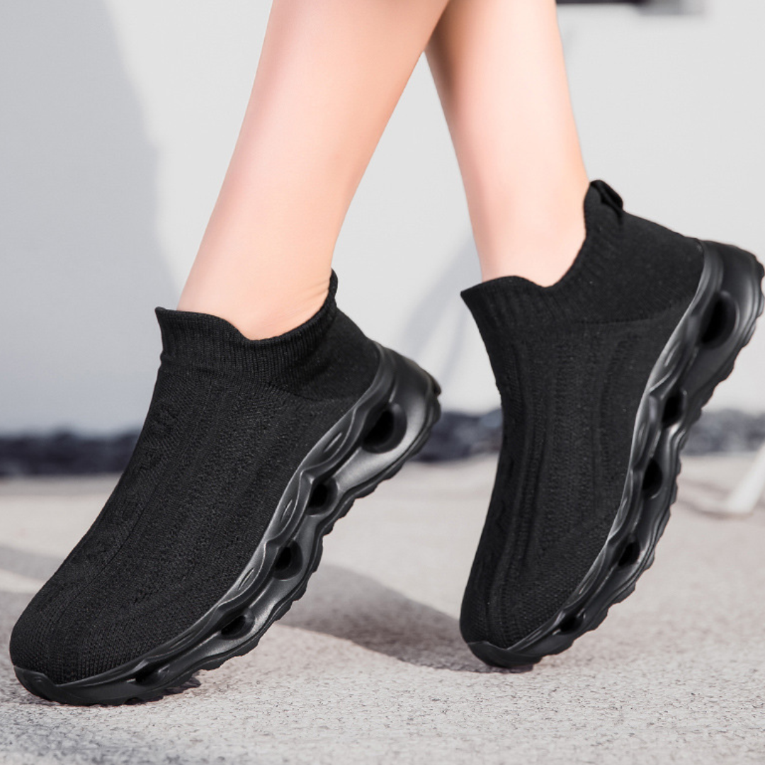 OCW Women Orthopedic Shoes Breathable Mesh Arch-support Sock Sole Slip-on Casual Walking