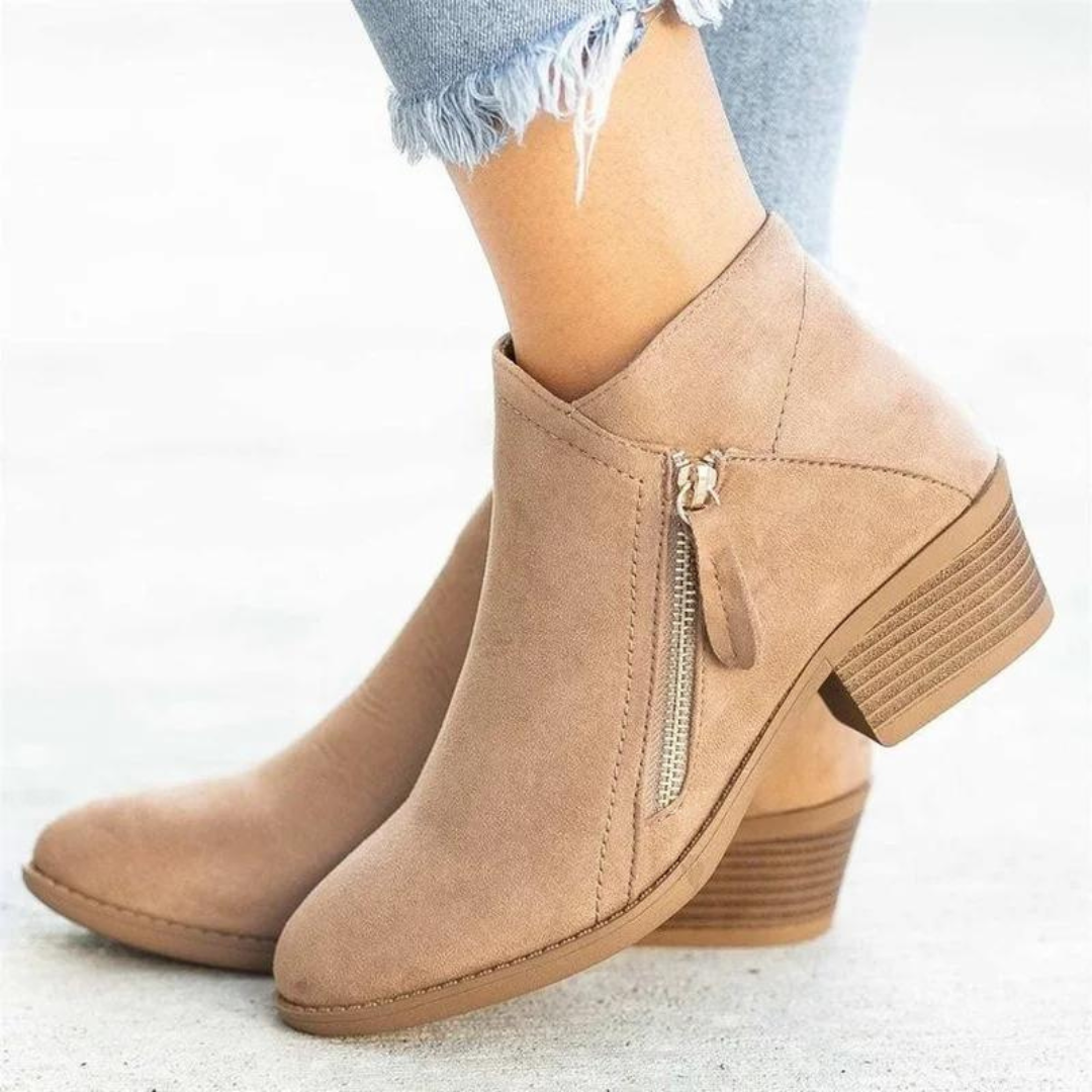 OCW Orthopedic Women Boots Arch Support Warm Suede Leather Ankle Boots