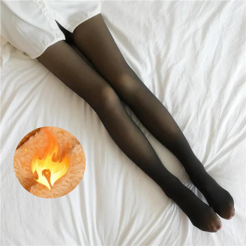 Thermal Stocking Women Translucent Soft Fleece Winter Warm Comfortable 3D Legging