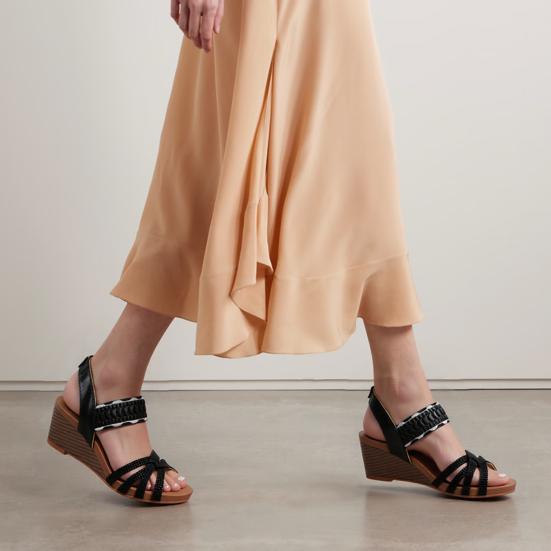 OCW Women Orthopedic Wedge Sandals Comfortable Arch-support Summer Beach Elastic Strap Gladiator Design