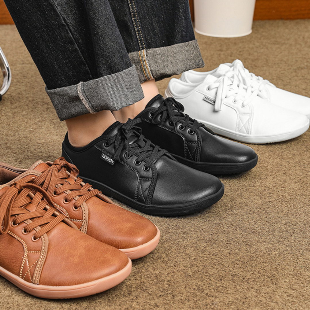 OCW Men Barefoot Shoes Zero Drop Comfortable Leather Minimalist Non-skid Casual Walking