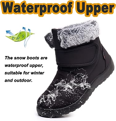 OCW Winter Boots Orthopedic Warm Fur Snow Ankle Waterproof Non Slip Boots