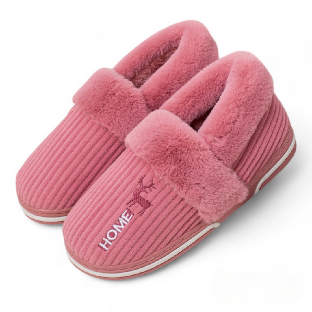 OCW Women Slippers Fluffy Comfortable Warm Plush Soft Non-slip Slides