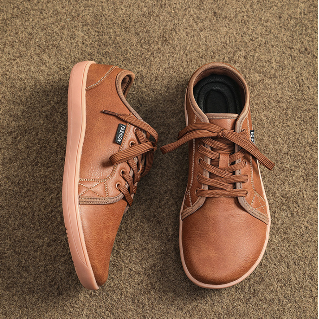 OCW Men Barefoot Shoes Zero Drop Comfortable Leather Minimalist Non-skid Casual Walking