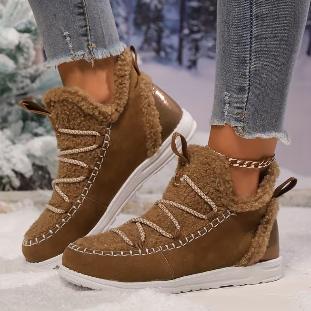 OCW Women Boots Extra Warm Comfortable Winter Slip-on Anti-skid New Design Walking