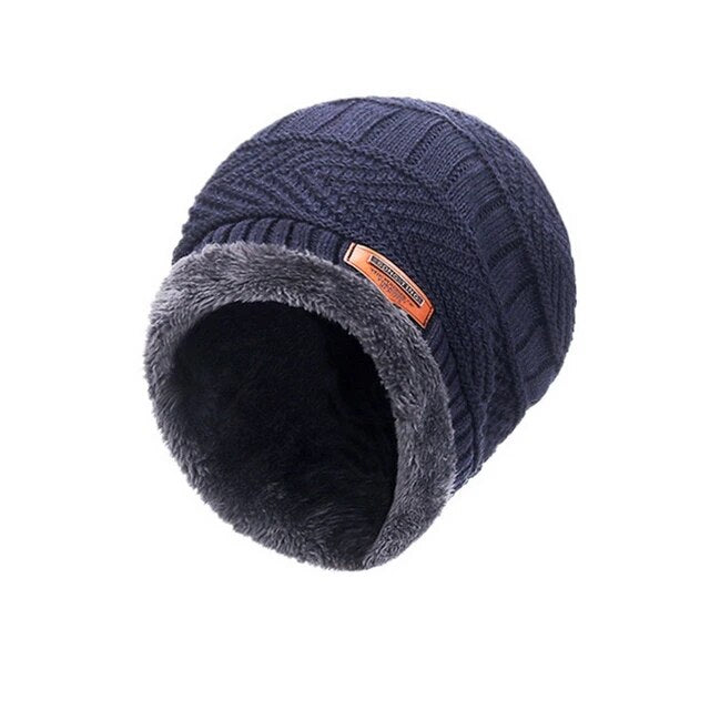 OCW Set Hat Scarf for Men and Women Neck Protection Outdoor Warm Fleece Liner Knit Winter