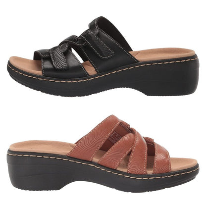 OCW Orthopedic Sandals Women Anti-shock Hook&loop Wedge Sandals Plus Size Vintage Summer
