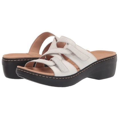 OCW Orthopedic Sandals Women Anti-shock Hook&loop Wedge Sandals Plus Size Vintage Summer