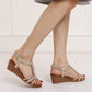 OCW Fashionable Women Orthopedic Sandals Vintage Design Crystals Back Strap Summer Holiday
