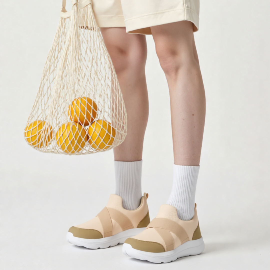 OCW Men Orthopedic Shoes Ventilated Arch-support Elastic Strap Lightweight Casual Walking