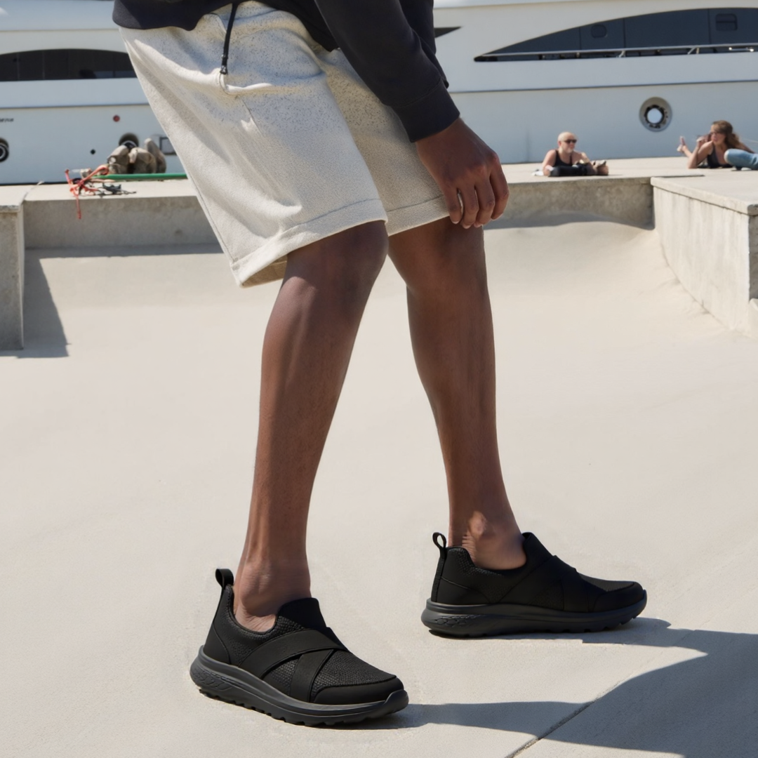 OCW Men Orthopedic Shoes Ventilated Arch-support Elastic Strap Lightweight Casual Walking