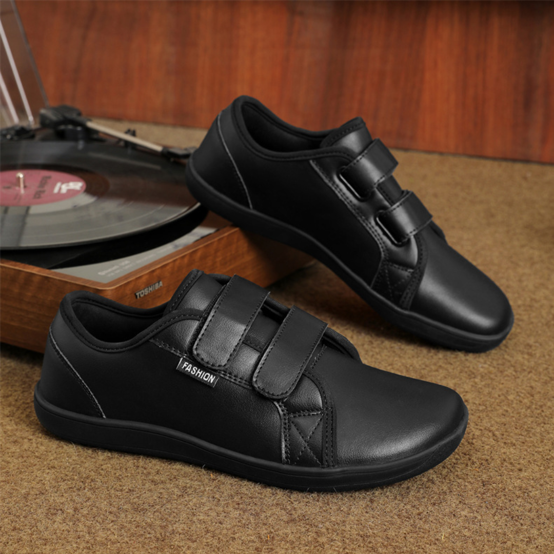 OCW Men Barefoot Shoes Waterproof Leather Zero Drop Walking Shoes Wide Toe Box Minimalist