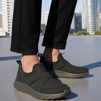 OCW Men Orthopedic Shoes Ventilated Arch-support Elastic Strap Lightweight Casual Walking