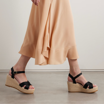OCW Women Sandals Arch-support Comfortable Wedge Canvas Buckle New Summer Design