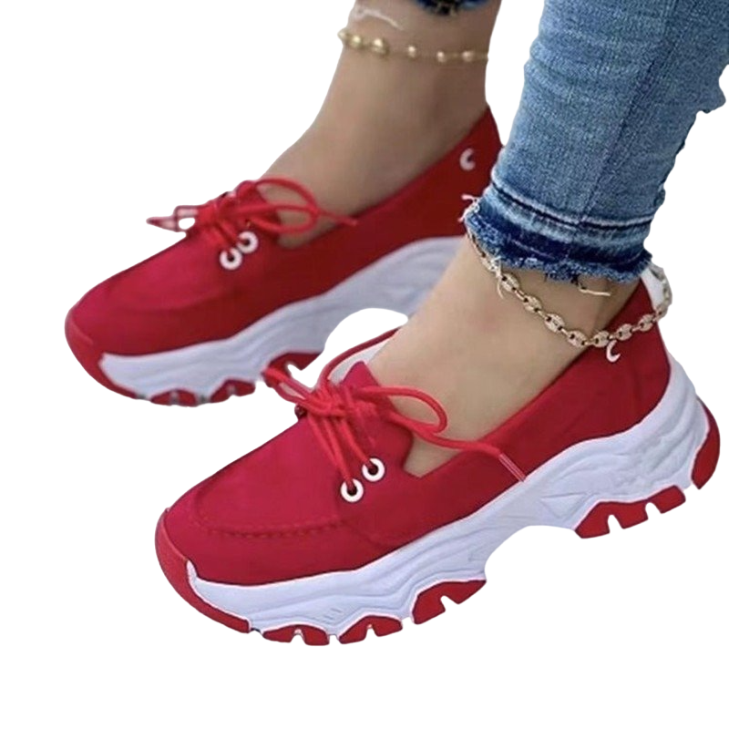 OCW Women Orthopedic Shoes Breathable Low-top Slip-on Platform Sneakers Canvas Chic Ladies