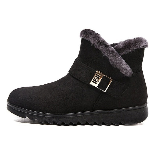 OCW Orthopedic Women Ankle Boots Fur Lined Super Warm Winter Comfortable Shoes