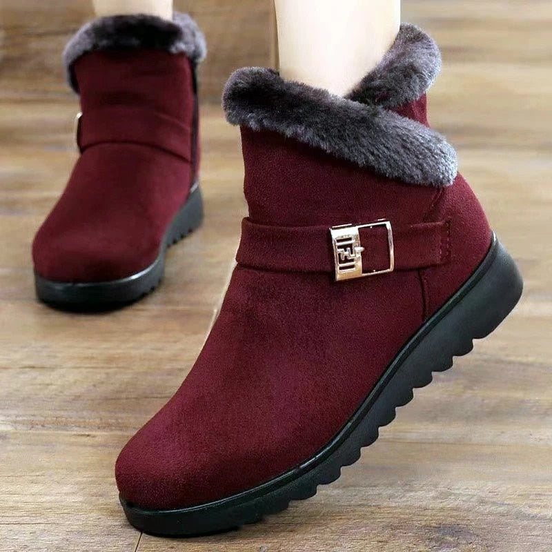 OCW Orthopedic Women Ankle Boots Fur Lined Super Warm Winter Comfortable Shoes