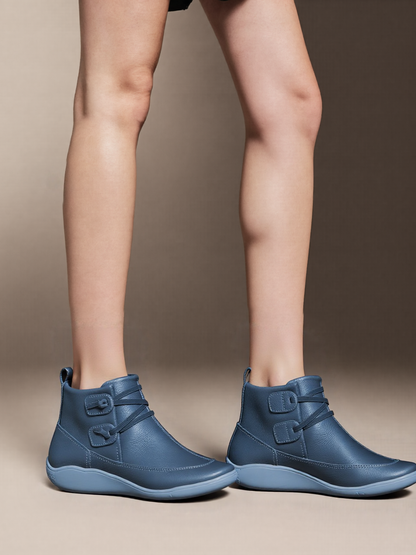 Women Snow Ankle Boots Leather Winter Orthopedic Shoes