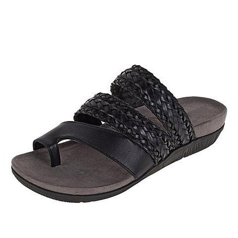 OCW Orthopedic Sandals Anti-sweat Braided Straps Separated Toe Sandals Memory Foam Stylish