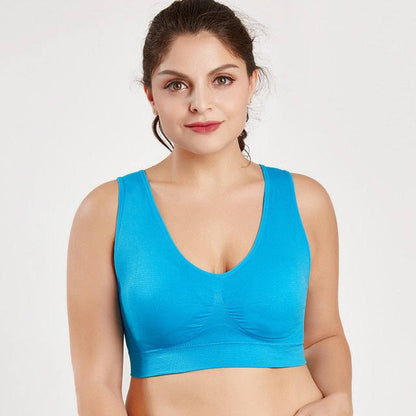 OCW Wireless Seamless Bra Push Up Removable Pad Plus Size