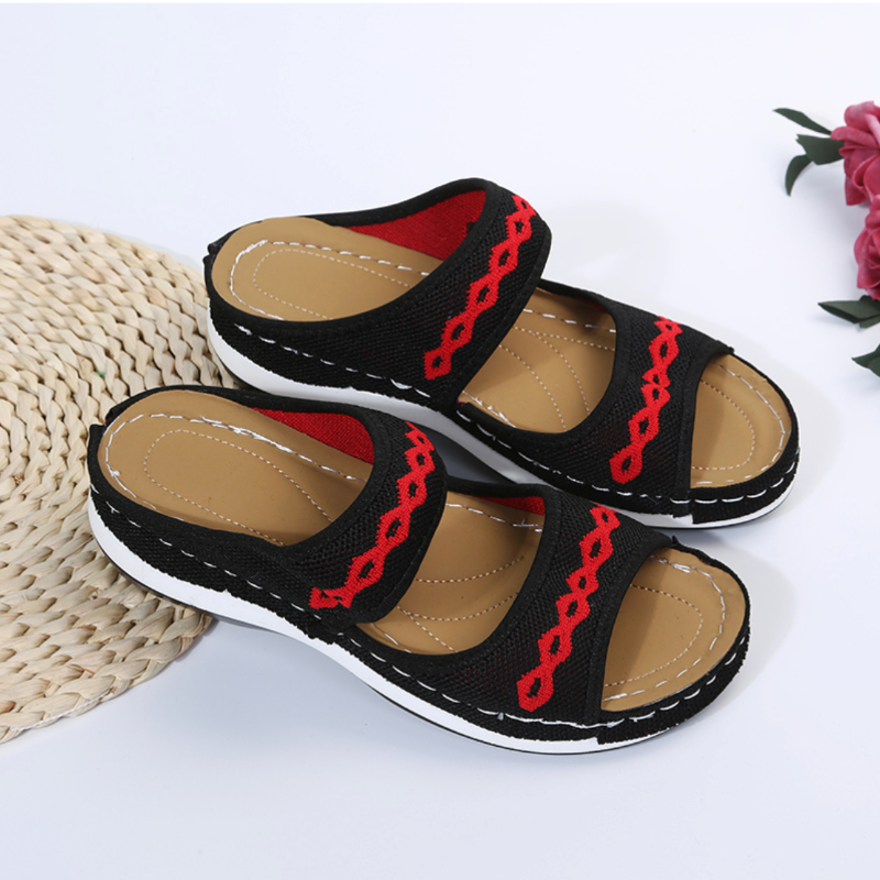 OCW Orthopedic Women Sandal Arch Support Breathable Soft Non Slip Weave Open Toe Sandal