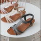 OCW Fashionable Women Orthopedic Sandals Vintage Design Crystals Back Strap Summer Holiday