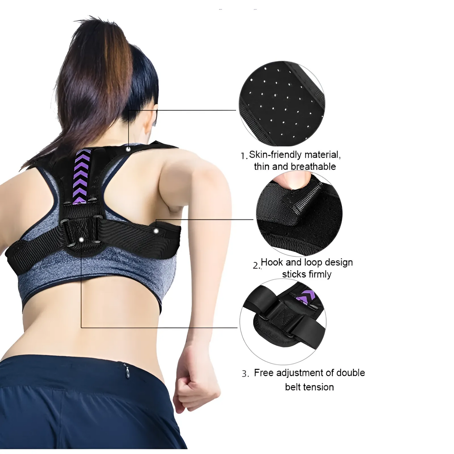 OCW Posture Corrector Adjustable For Clavicle Support Back Brace