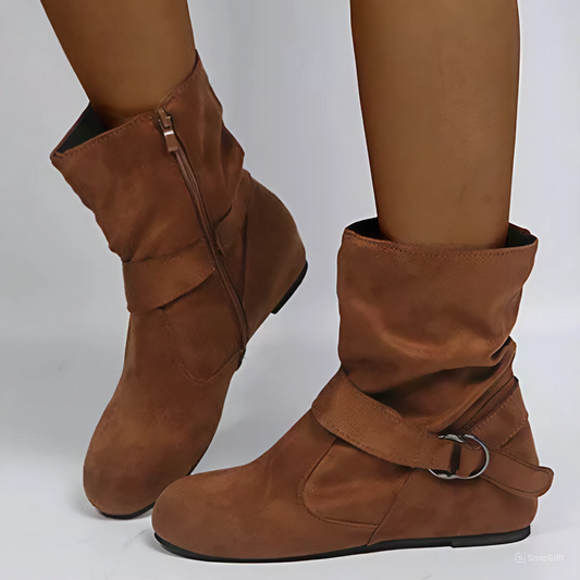 OCW Women Slouchy Boots Comfort Suede Non-slip Casual  Walking Winter Boots