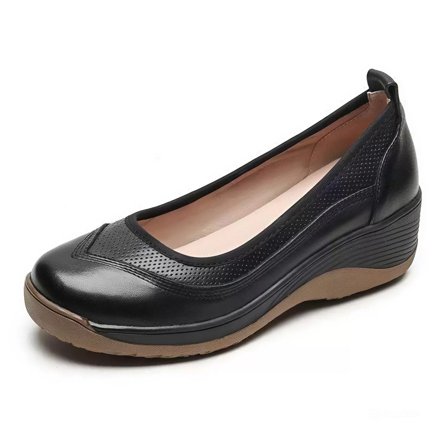 OCW Women Orthopedic Shoes Arch-support Comfortable Hands-free Graceful Leather Dress Shoes